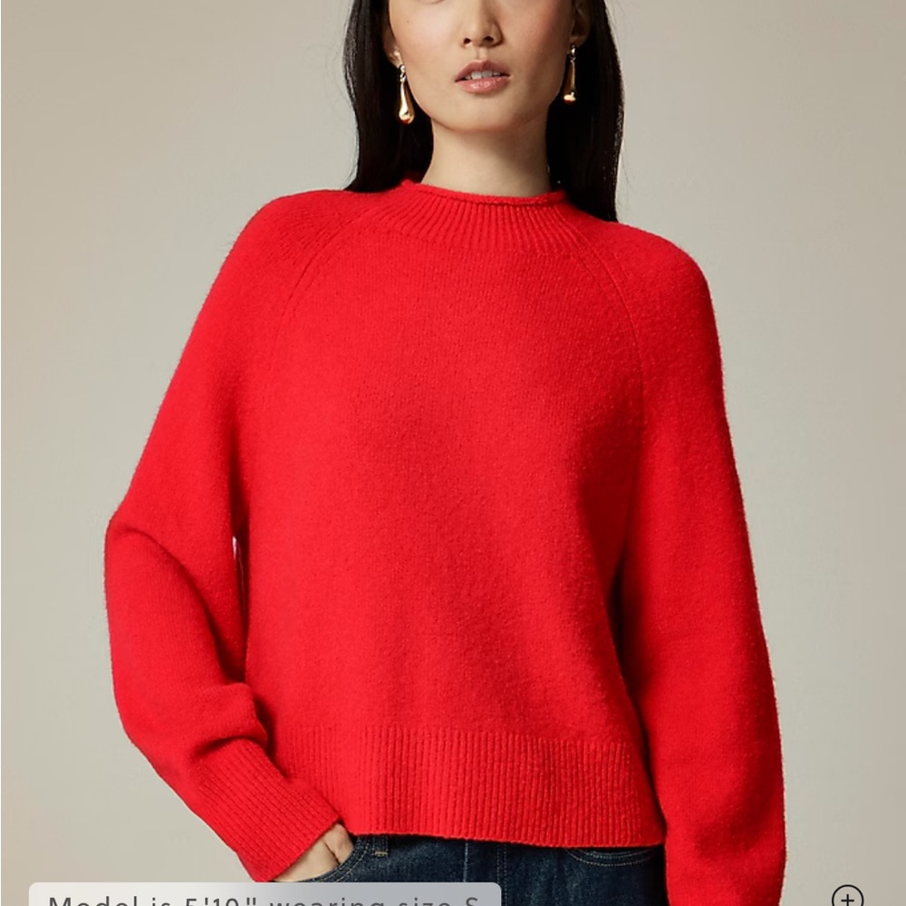 JCrew Rollneck Sweater, Red